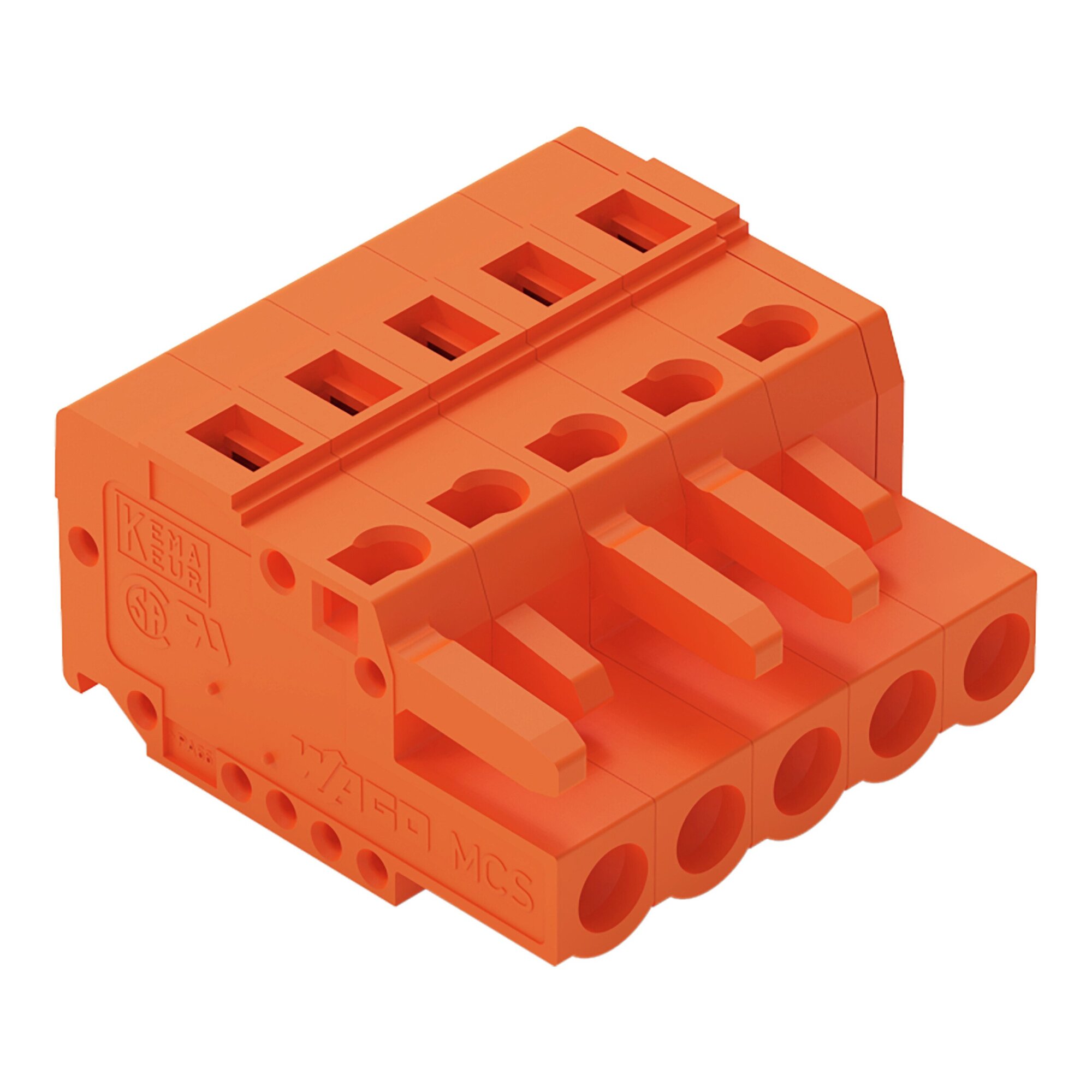 1-conductor female connector; CAGE CLAMP; 2.5 mm; Pin spacing 5.08 mm; 5-pole; 2,50 mm; orange
