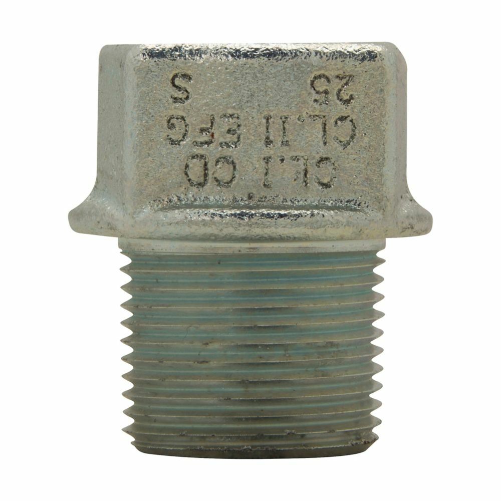Eaton Crouse-Hinds series ES sealing hub, 1/2" female hub size, 1" male hub size, Feraloy iron alloy