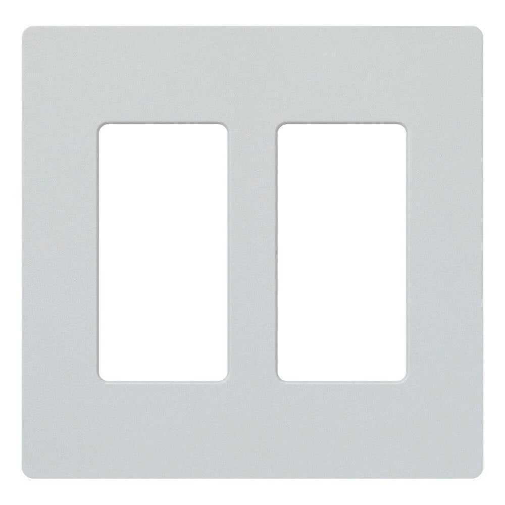 Claro Wallplate, Satin Finish, Two-gang in palladium