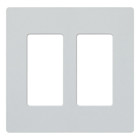 Claro Wallplate, Satin Finish, Two-gang in palladium