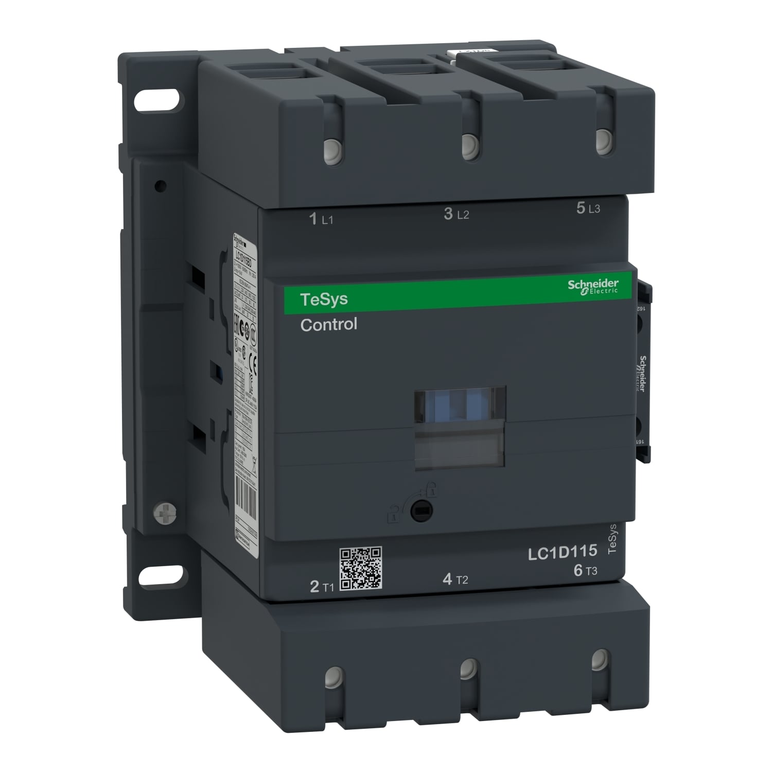 TeSys Deca contactor , 3P(3 NO) , AC-3 , <= 440V, 115A , 440V, DC standard coil