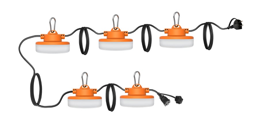 HID ECO STRINGER LIGHT  50FT CRI80 5000K USPLUG 8000LM