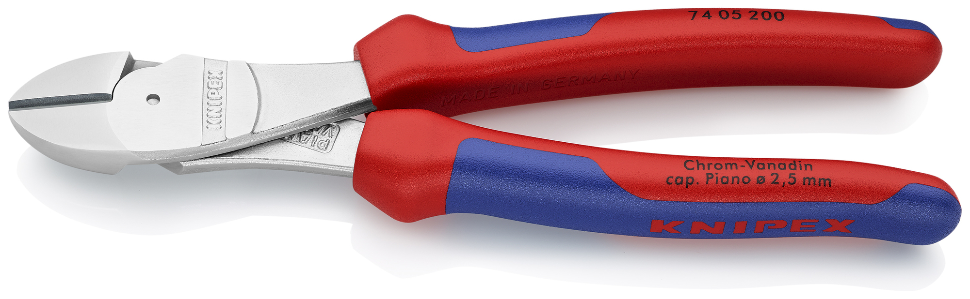 High Leverage Diagonal Cutters, 8 in., Multi-component, Chrome Plated