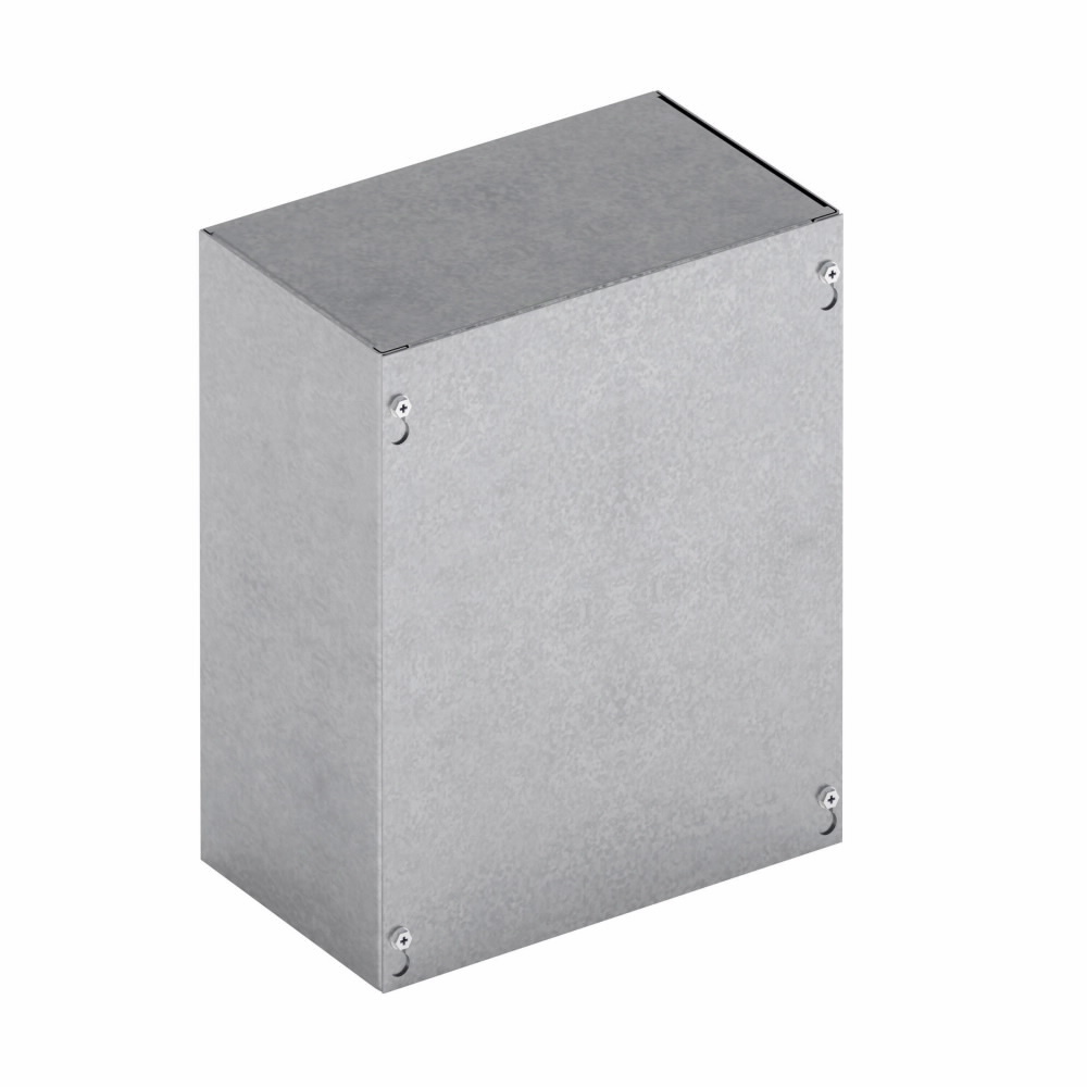 Type 1 junction boxes, 16" height, 8" length, 12" width, NEMA 1, Screw cover, SC NK enclosure, Surface mounted, Small single door, No knockout, Thru holes, Carbon steel