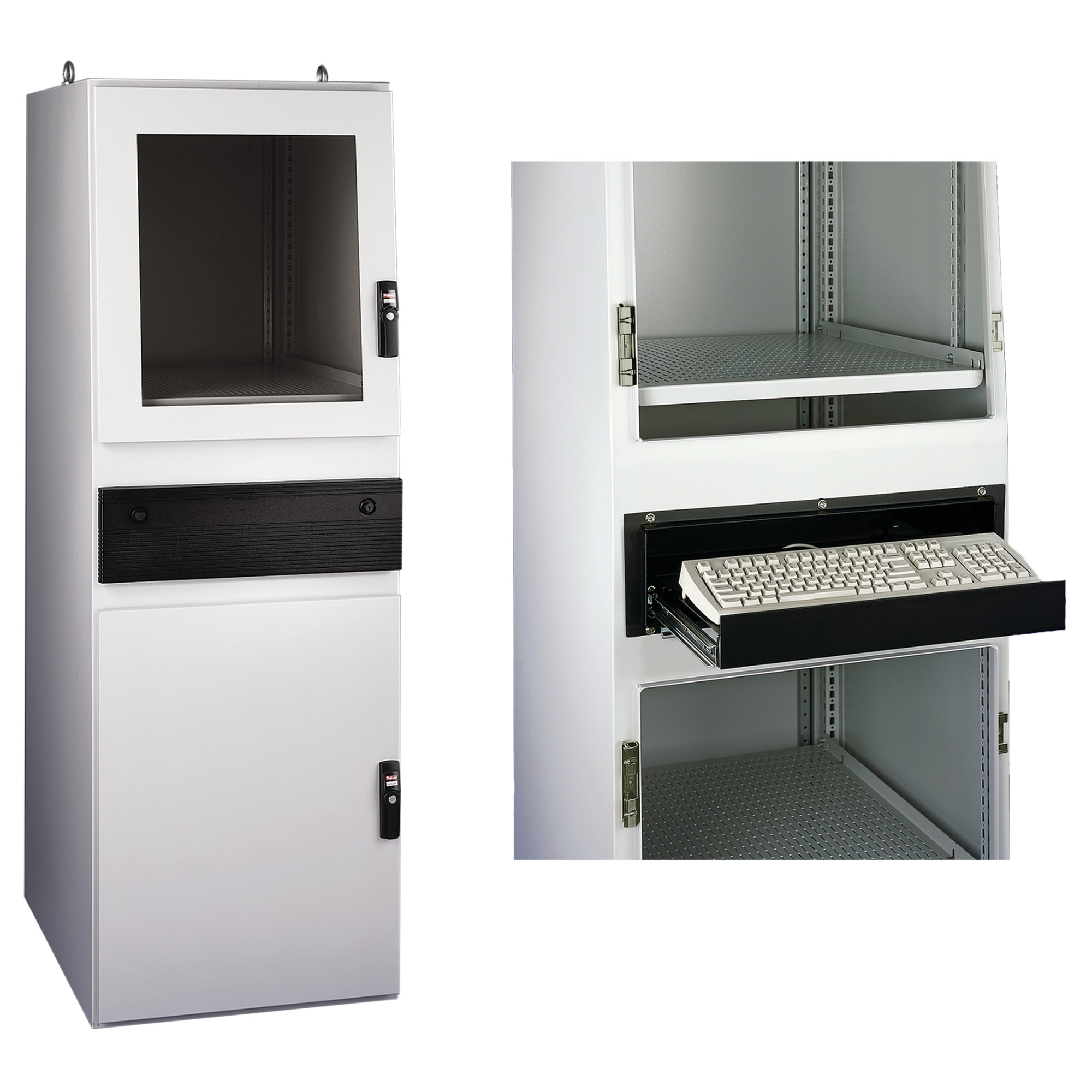 ProLine Gold Series Computer Workstation Type 12, 1400x600x600, Lt Gray, Steel