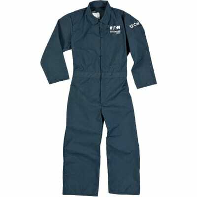 Eaton Bussmann series PPE arc flash coveralls, large, 12 cal fire resistant arc flash