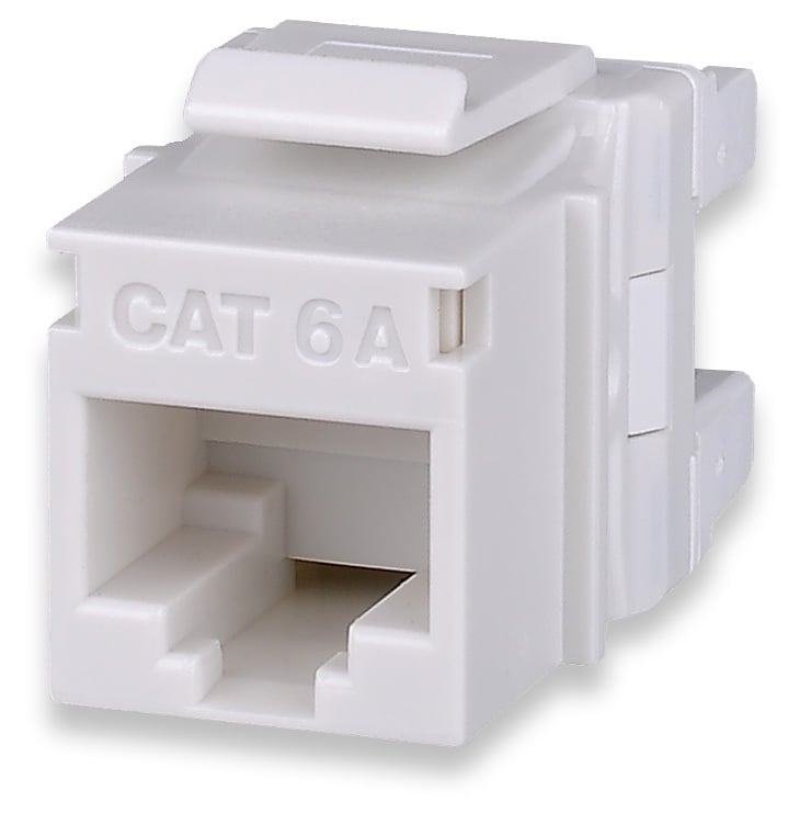 Cat 6 MT-Series Unscreened Keystone Jack, White, 25-PK
