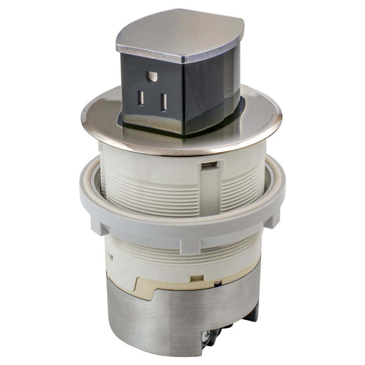 15A Kitchen Counter Receptacle, Surface Mount, Nickel