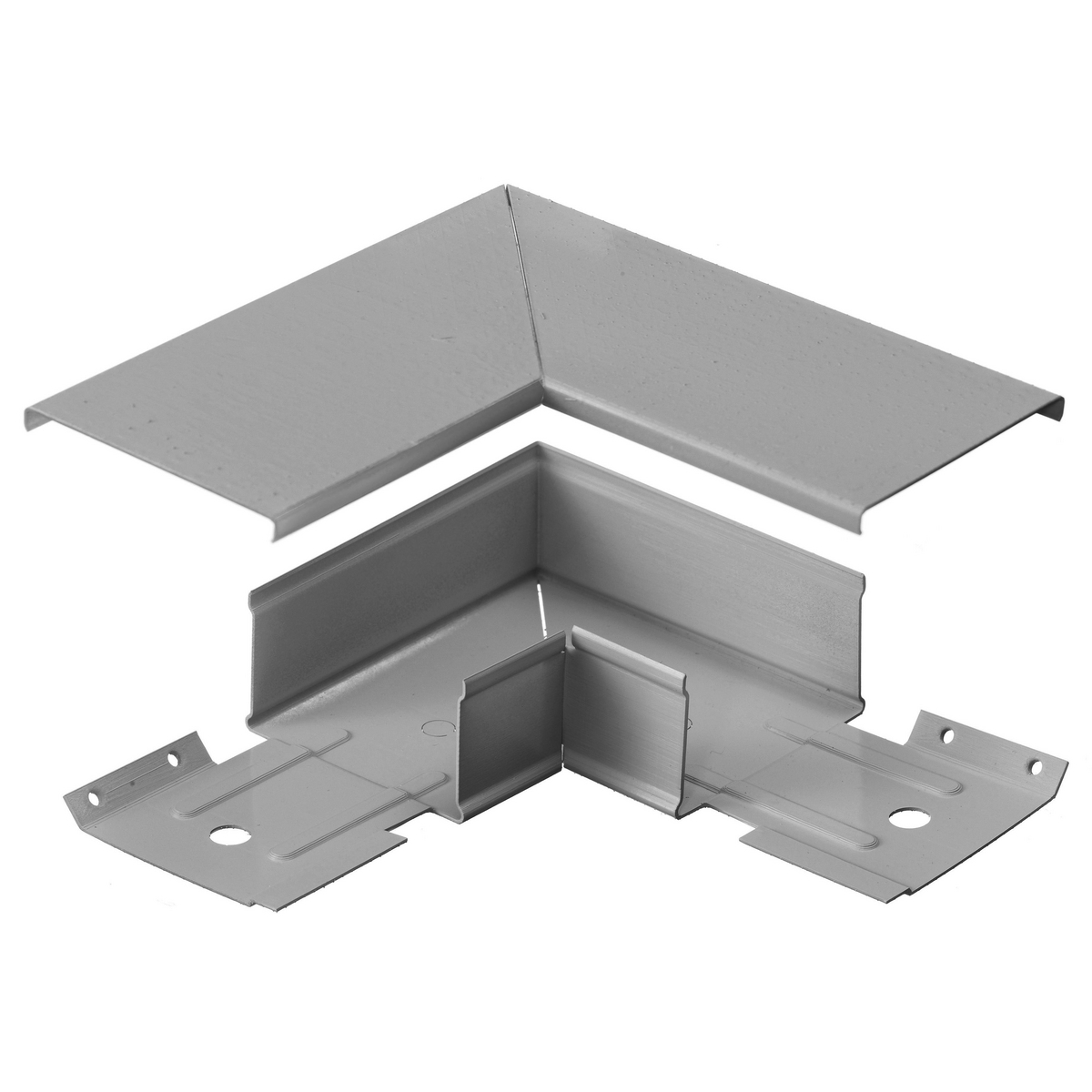 Metal Raceway, HBL3000 Series, Flat Elbow, 90 Degrees, Gray