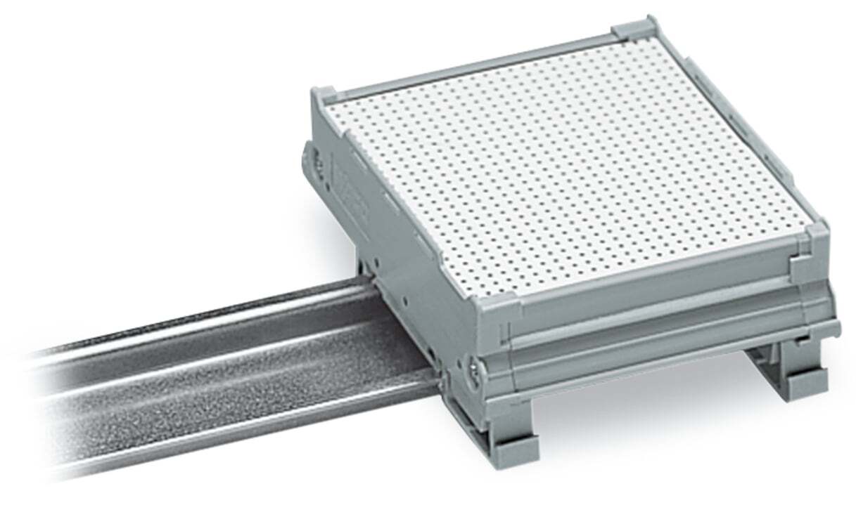 Fixing foot for DIN 35 rail; gray