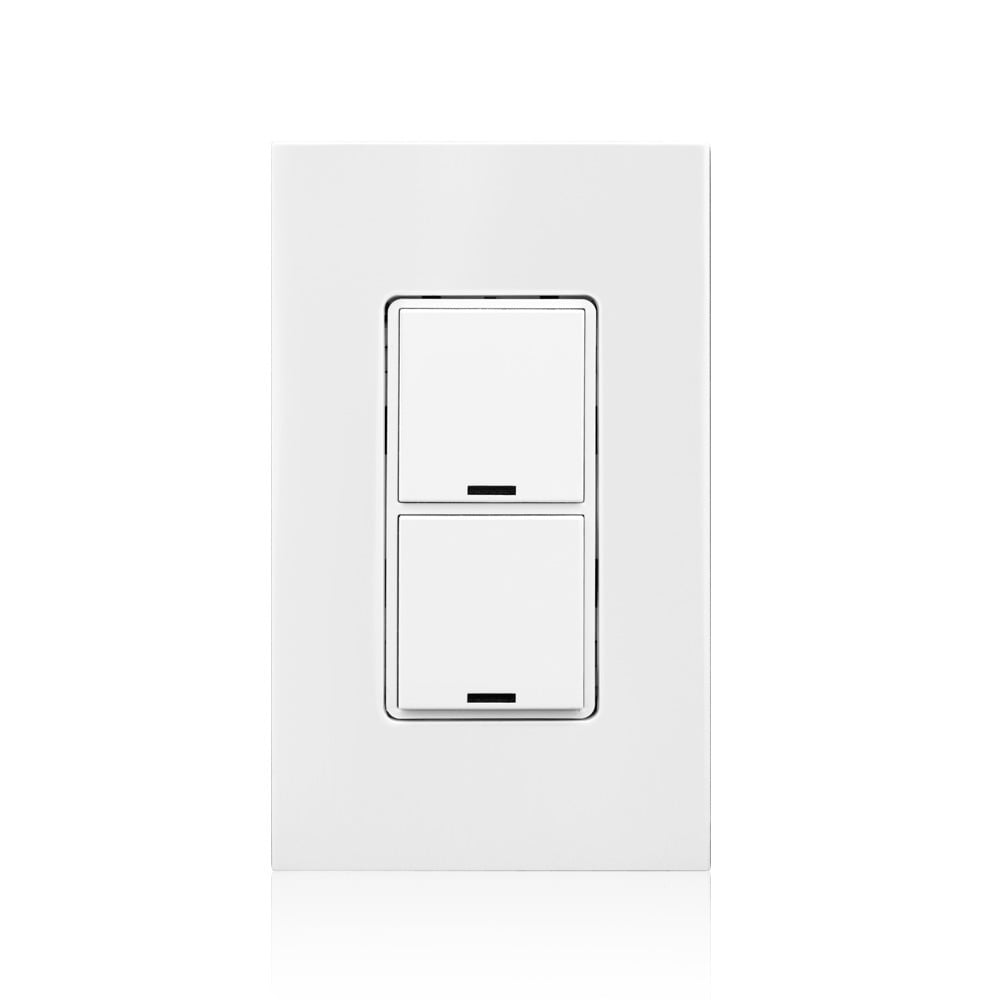 IRC Low Voltage Dimming Switch, 2 Button. Compatible with 2 Button Color Change Kits (RDGSW-2Ex). Color: White. Includes a matching screwless snap-on wall plate.