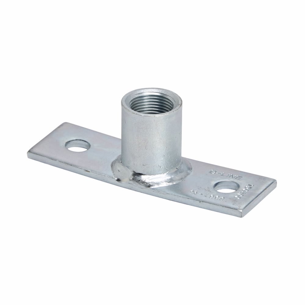 Eaton B-Line series pipe coupling fitting, 2.68" H x 5.37" L x 1.62" W, Steel material, Electro-plated, Pipe coupling fitting