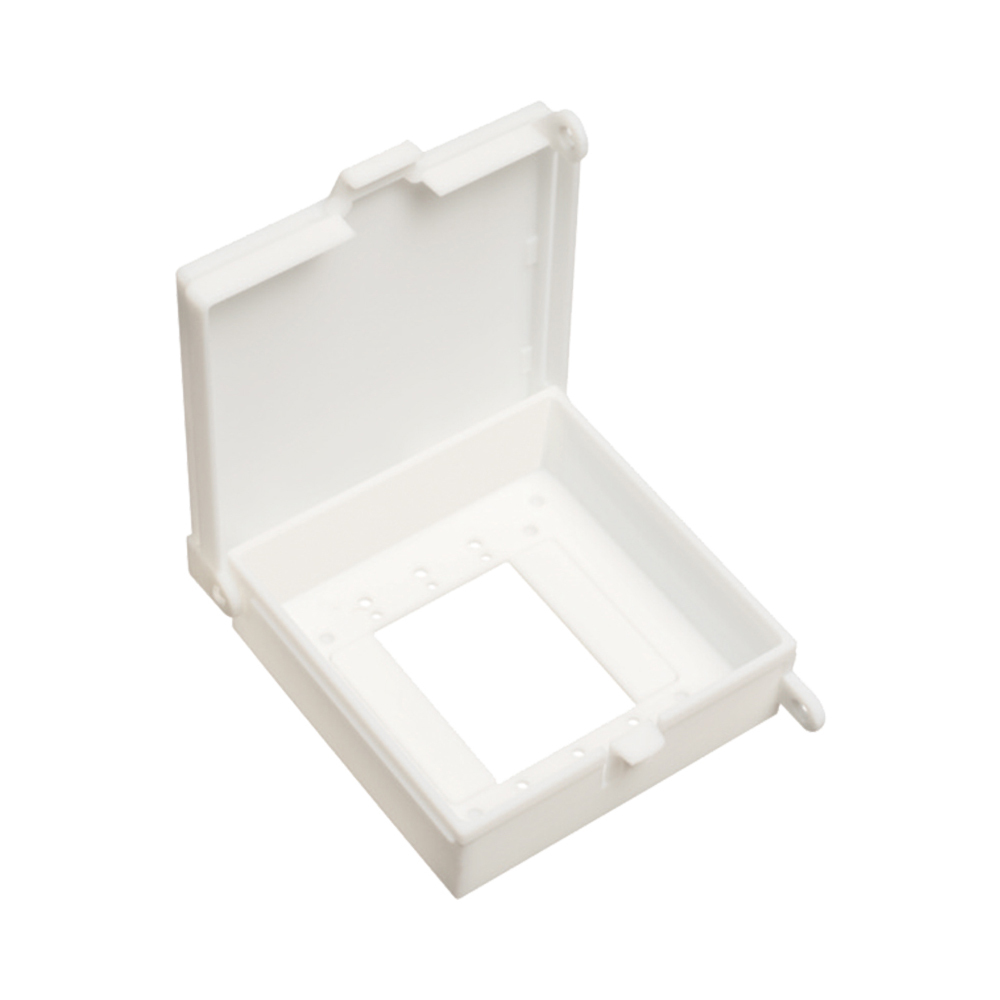 Weatherproof non metallic keypad enclosure. With paintable clear cover. Inside dimensions 5"x5"x1-1/2".