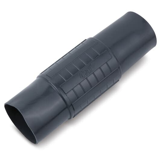 PVC Coated Conduit Coupling, 3 Inch/78 Metric Coupling Size, 3.03 Inch/76.98 Millimeters Minimum Length of Metal, 7.03 Inch/178.58 Millimeters Total Minimum Length Including Sleeve, Straight Threads, Pressure Sealing Sleeves, Blue Urethane Coating on Interior and Threads, Galvanized Rigid Steel, Gray