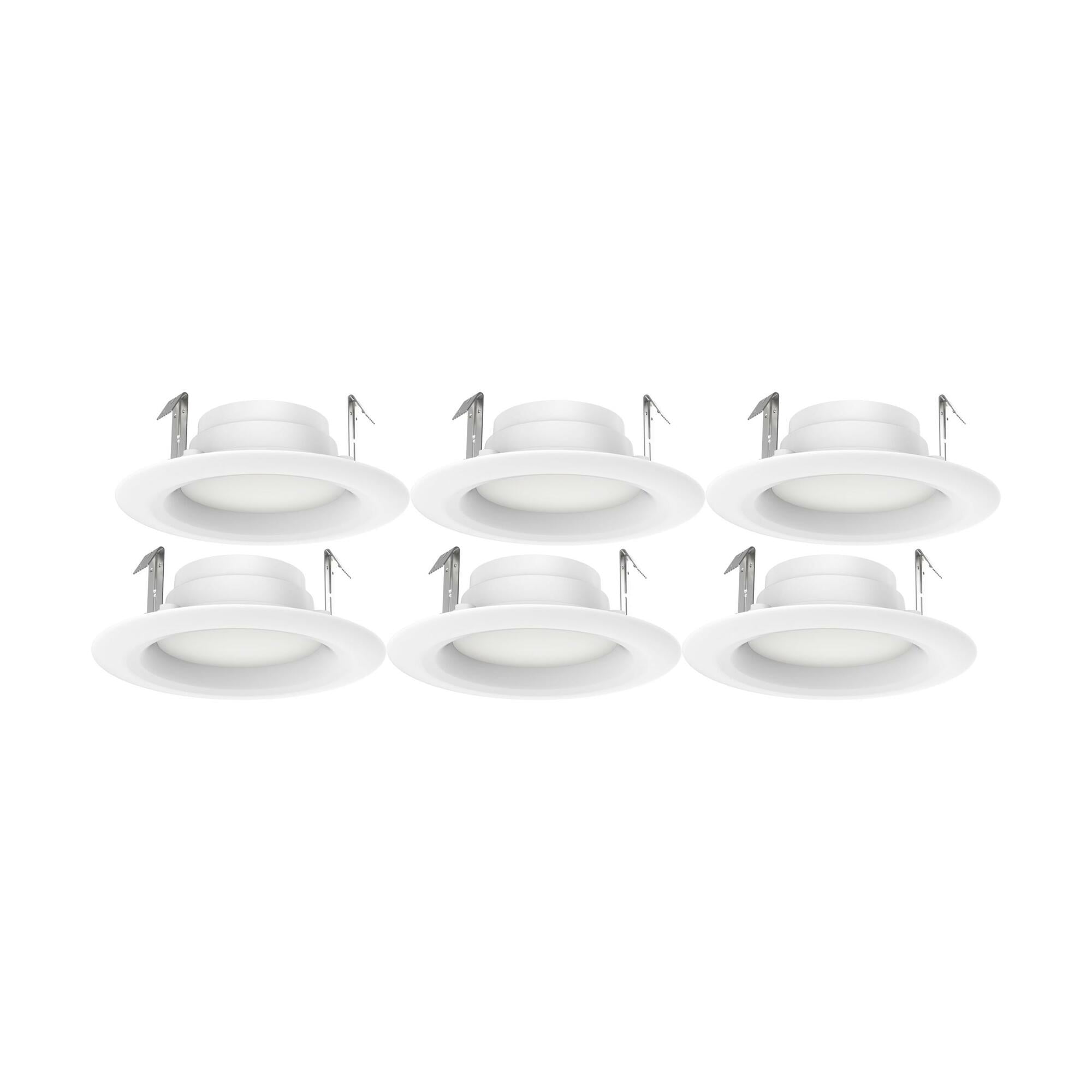 8.7 Watt LED Downlight Retrofit - 4 Inch - 90 CRI - 3000K - 120 Volt - Pack of 6