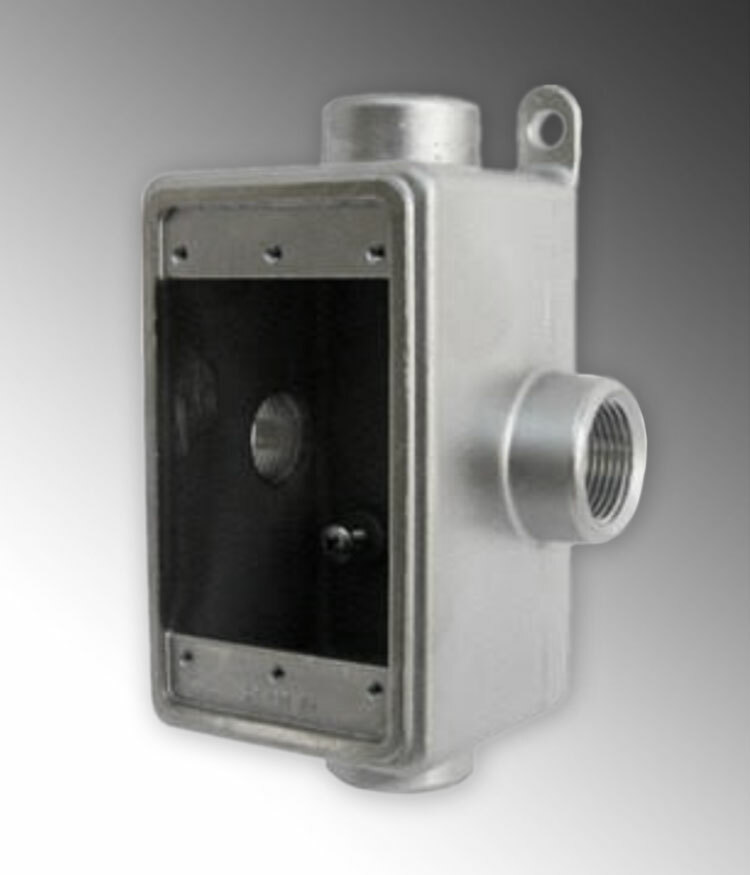 Rigid Stainless Steel 316 Single Gang FDX Box 3/4" Trade SizeUL Listed UL514A E307133
