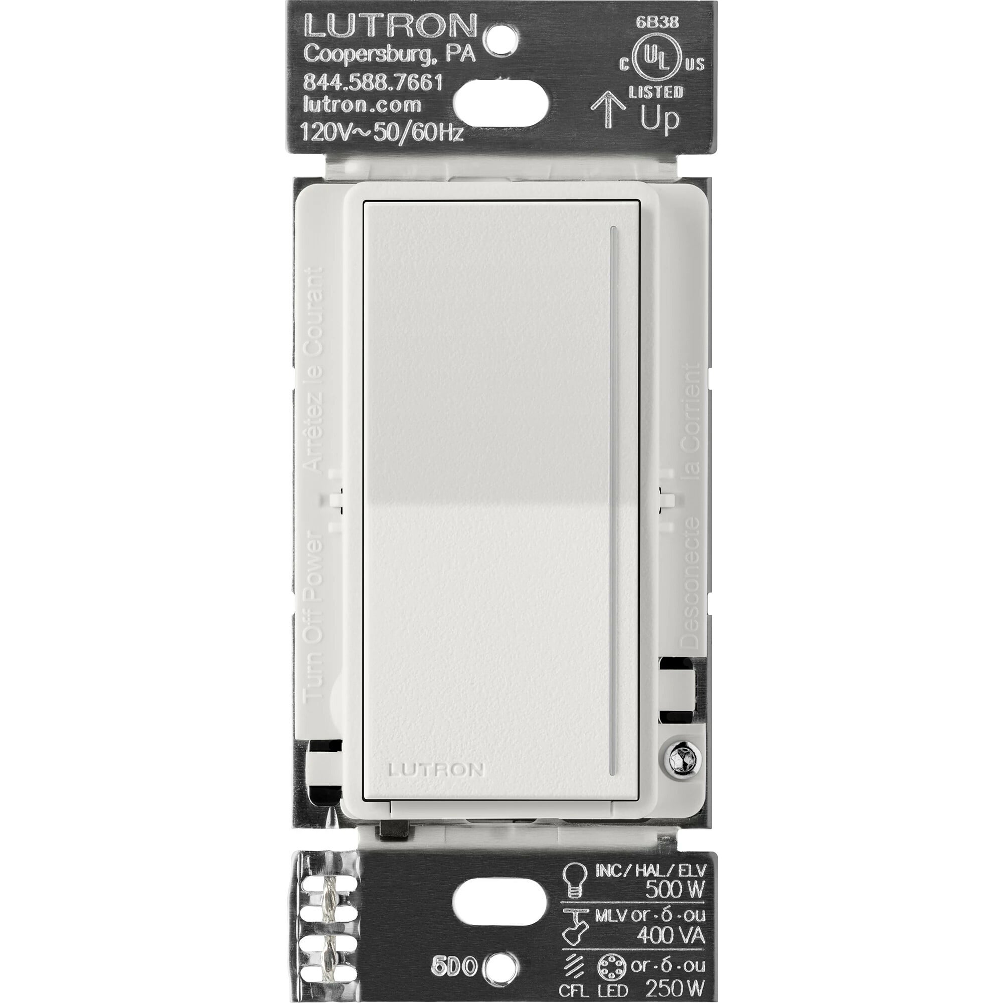 Lutron Sunnata PRO LED+ Touch Dimmer Switch with Phase Selectable Dimming for LED, MLV, ELV, and Incandescent/Halogen lighting, Lunar Gray