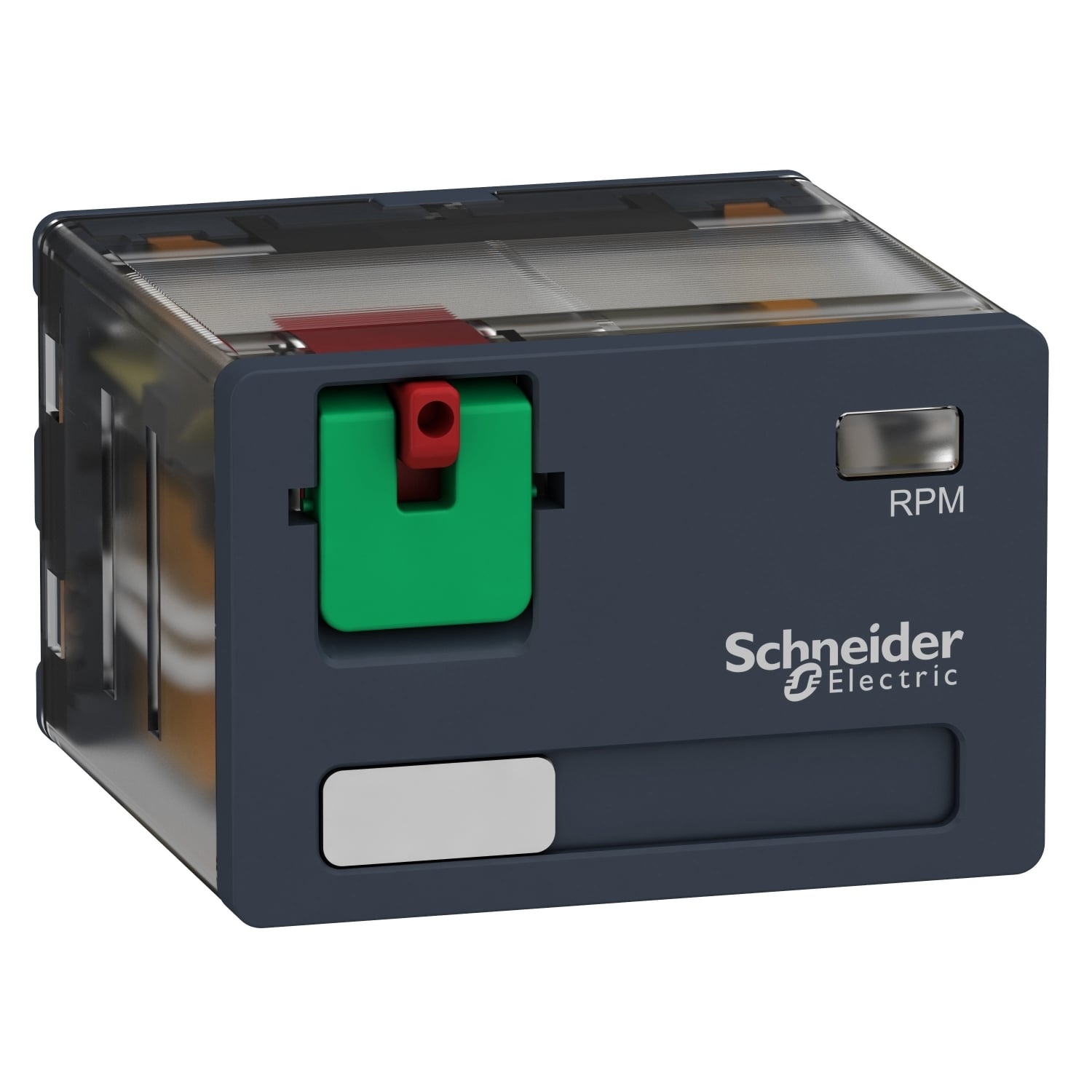 plug-in relay, Harmony electromechanical relays, 15A, 4CO, lockable test button, 120V AC