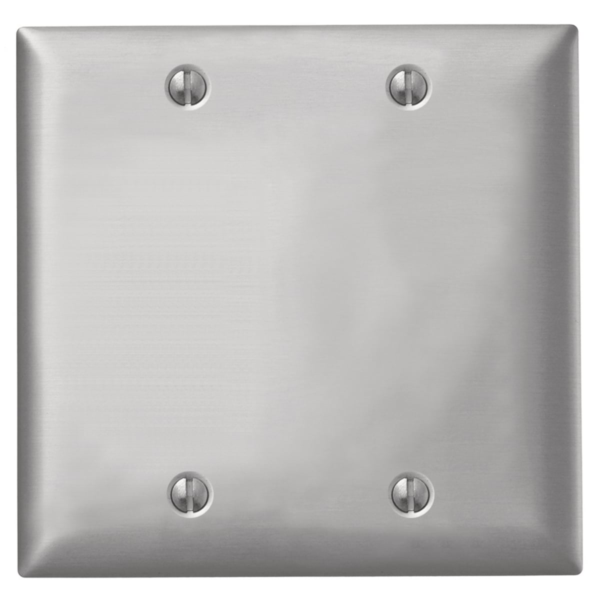 Wallplates and Boxes, Metallic Plates, 2- Gang, Blank, Standard Size, Aluminum