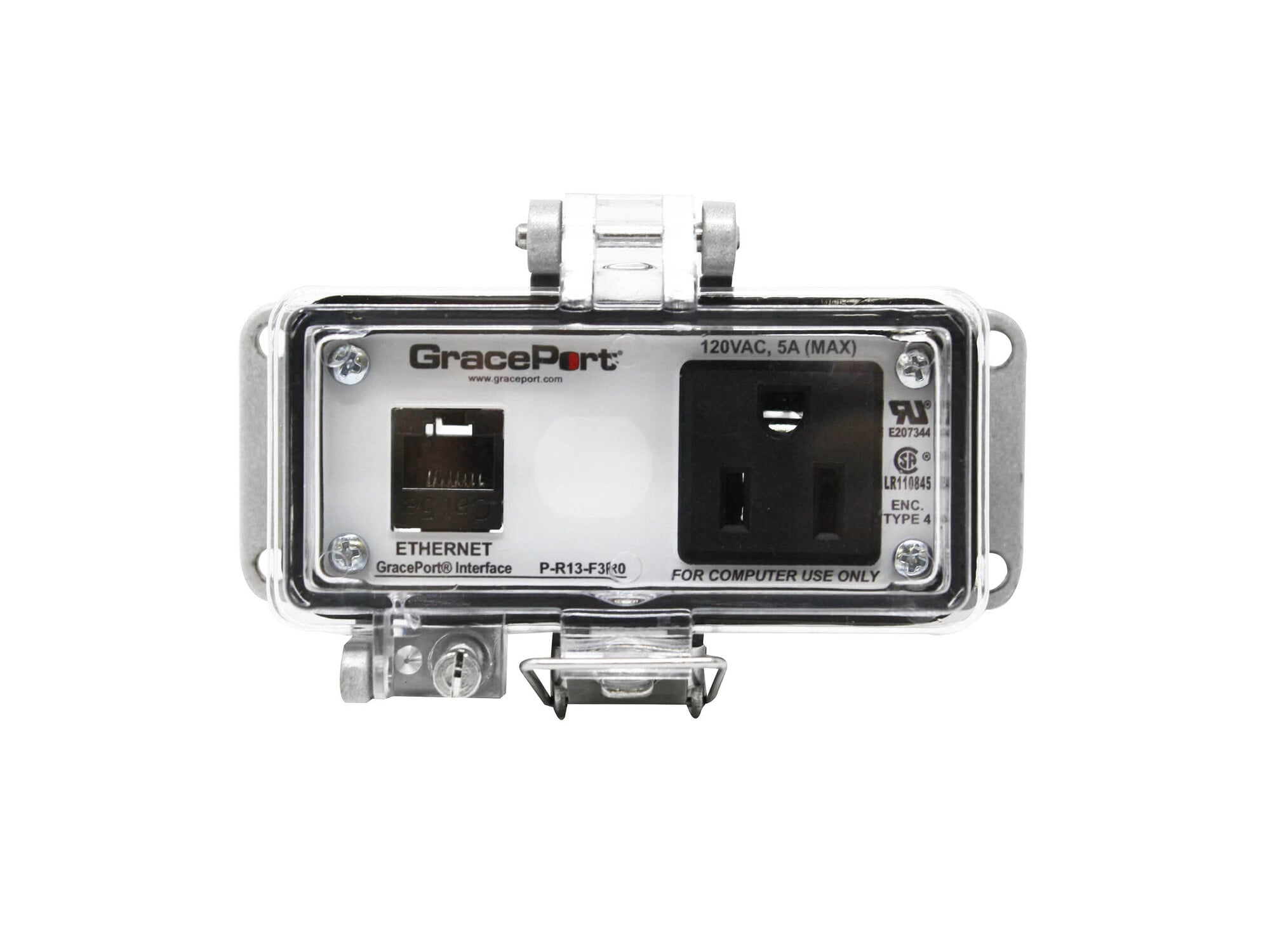 PANEL INTERFACE CONNECTOR WITH RJ45 10 FT CABLE, PMH, UL TYPE 4, SIMPLEX OUTLET, NO CB