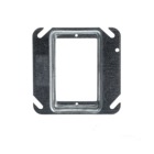 Single Gang Square-Cut Tile Wall Cover, 3.5 Cubic Inches, 4 Inch Square x 1/2 Inch Raised, Pre-Galvanized Steel