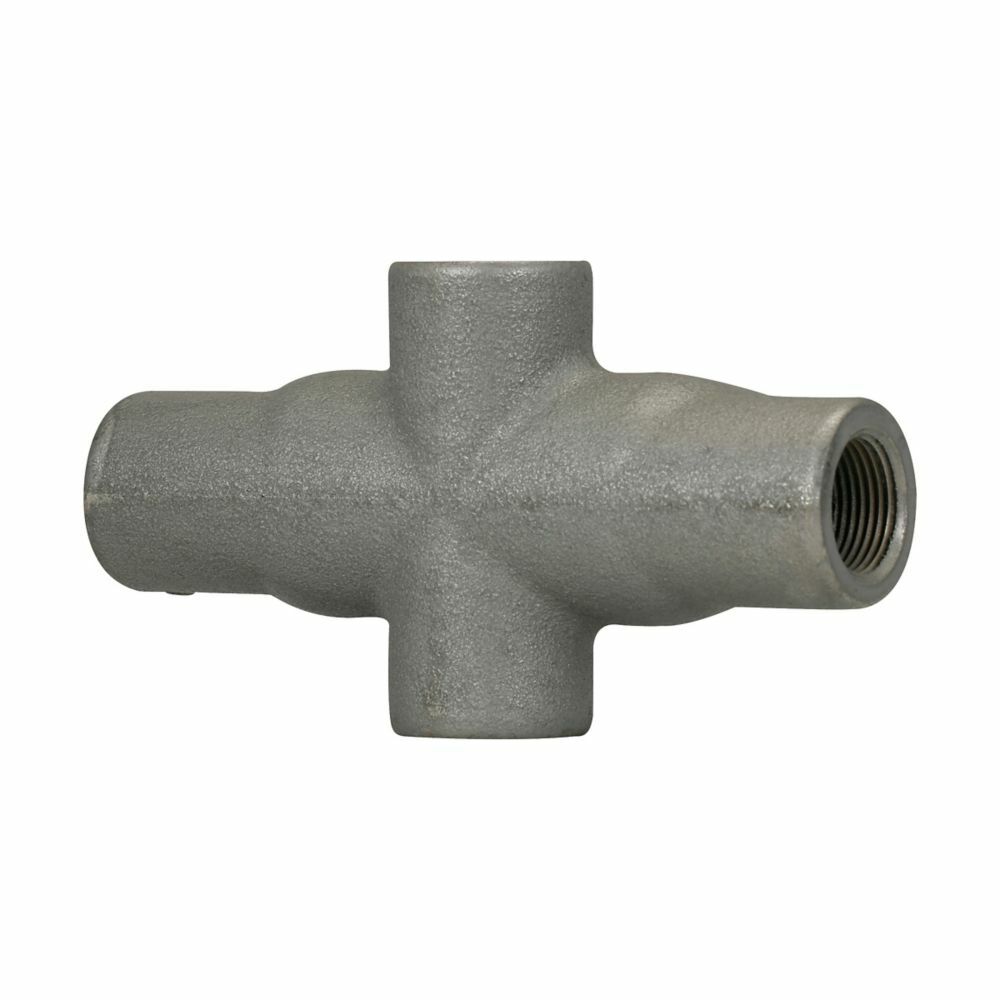 Eaton Crouse-Hinds series Condulet Form 7 conduit outlet body, Copper-free aluminum, X shape, 1/2"