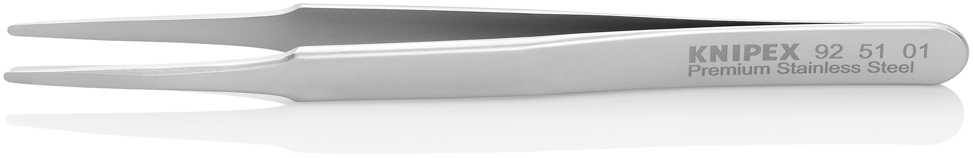 Premium Stainless Steel Gripping Tweezers-Blunt Tips, 4 3/4 in., 0.13 mm TT, 1.90 mm TW