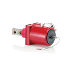 49 Series Rhino-Hide, Double Pole, Male, 45 Degree Receptacle, Single Hole Bus Bar, 313MCM-777MCM Cable, 1000-Volt, 1135A, Red