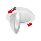 4-inch White Canless Floating Gimbal 3000K LED Recessed Downlight