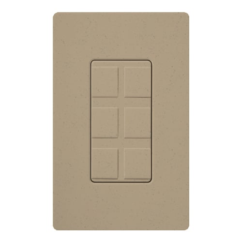 Claro 6-Port Frame, Satin, field customizable in mocha stone