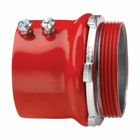 Eaton Crouse-Hinds series EMT set screw type connector, Red, EMT, Straight, Non-insulated, Steel, Two tightening screws, 1-1/4"