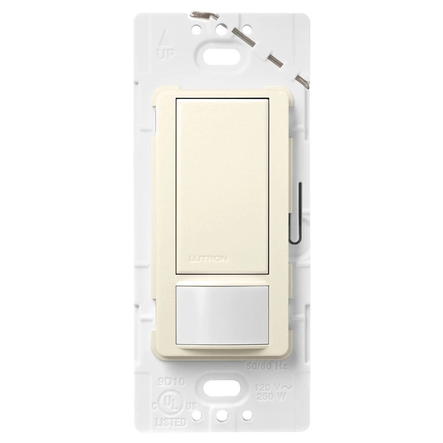 Lutron Maestro Motion Sensor Switch, No Neutral Required, 150W LED, Single Pole, Biscuit