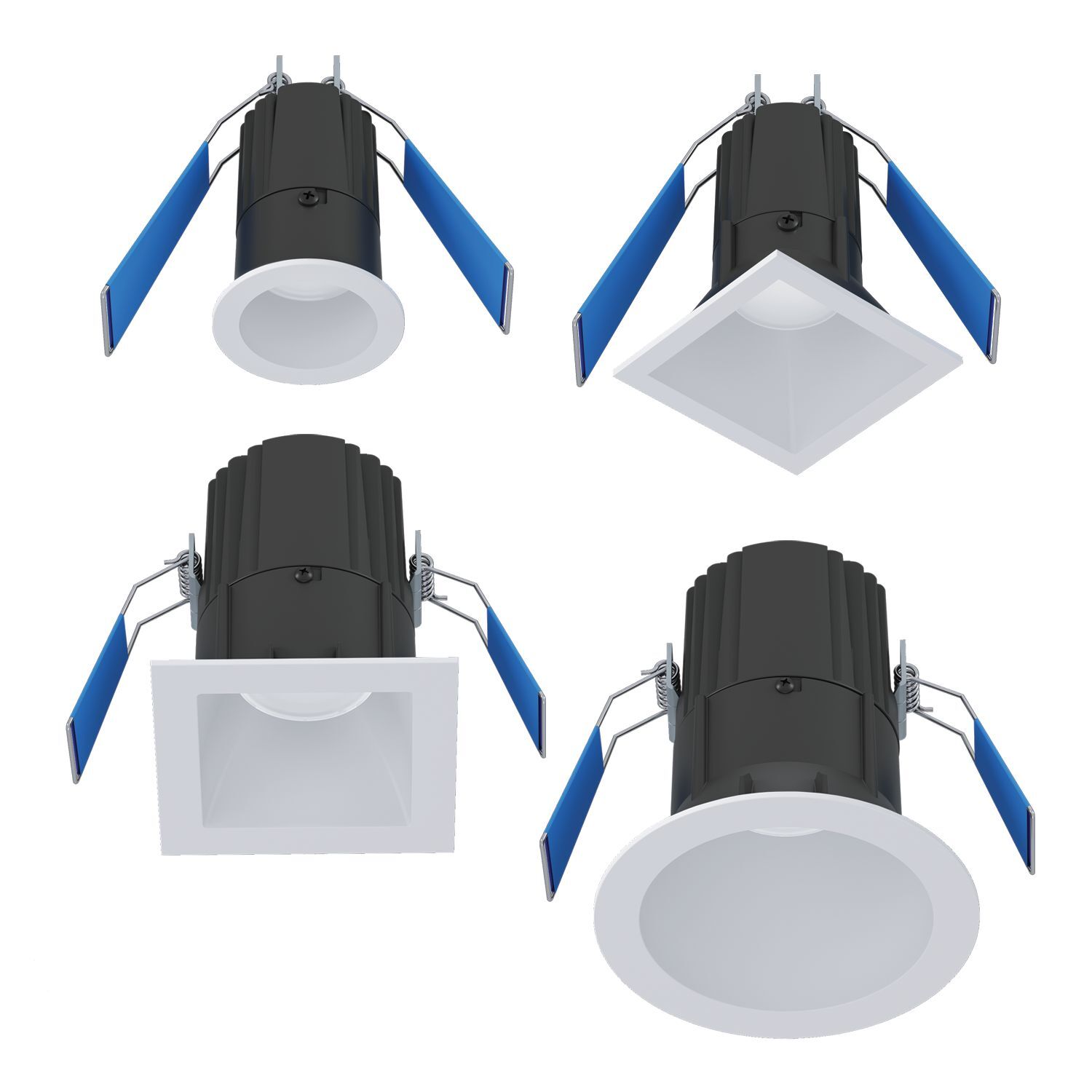 4" Round Smooth LED Canless Downlight, Lumen Selectable 600/900/1200 lm, 90 plus CRI, 5-color Field-SeleCCTable(TM) CCT: 2700/3000/3500/4000/5000K, 120V 60Hz, Matte White