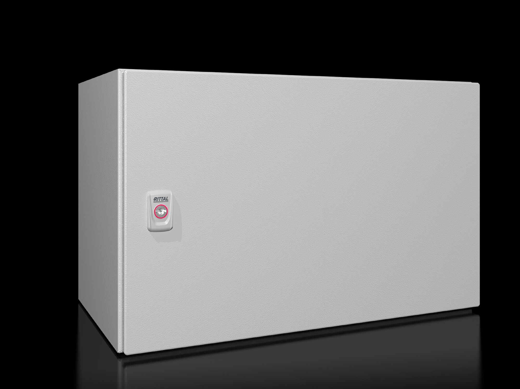 AX Compact enclosure, WHD: 600x380x350 mm, carbon steel, with mounting plate, single-door, with one cam lock