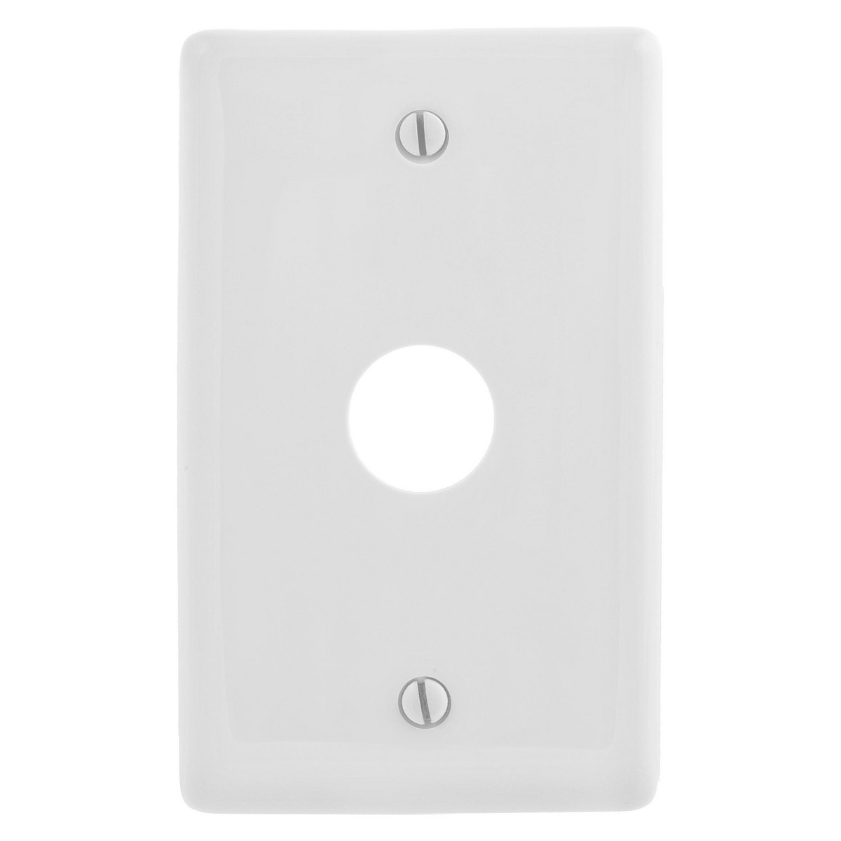 Wallplates and Box Covers, Wallplate, Nylon, 1-Gang, 1) .625" Opening, Box Mount, Black