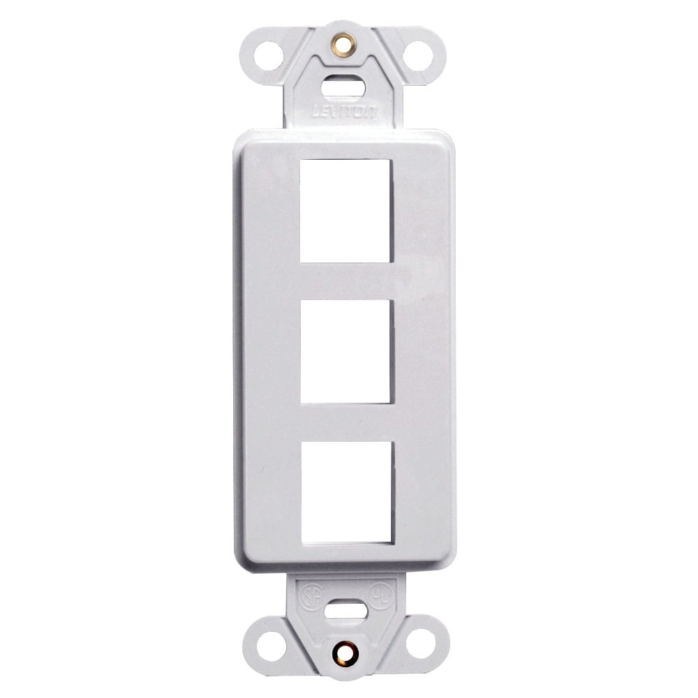 QuickPort Decora Insert, 3-Port, Grey