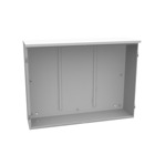 36x12x48 Hinge Cover Type 3R Steel No Knockouts ANSI 61 Gray Double Doors Padlocking 3PT Handle Back Panel Weld Studs Drip Shield No Center Post