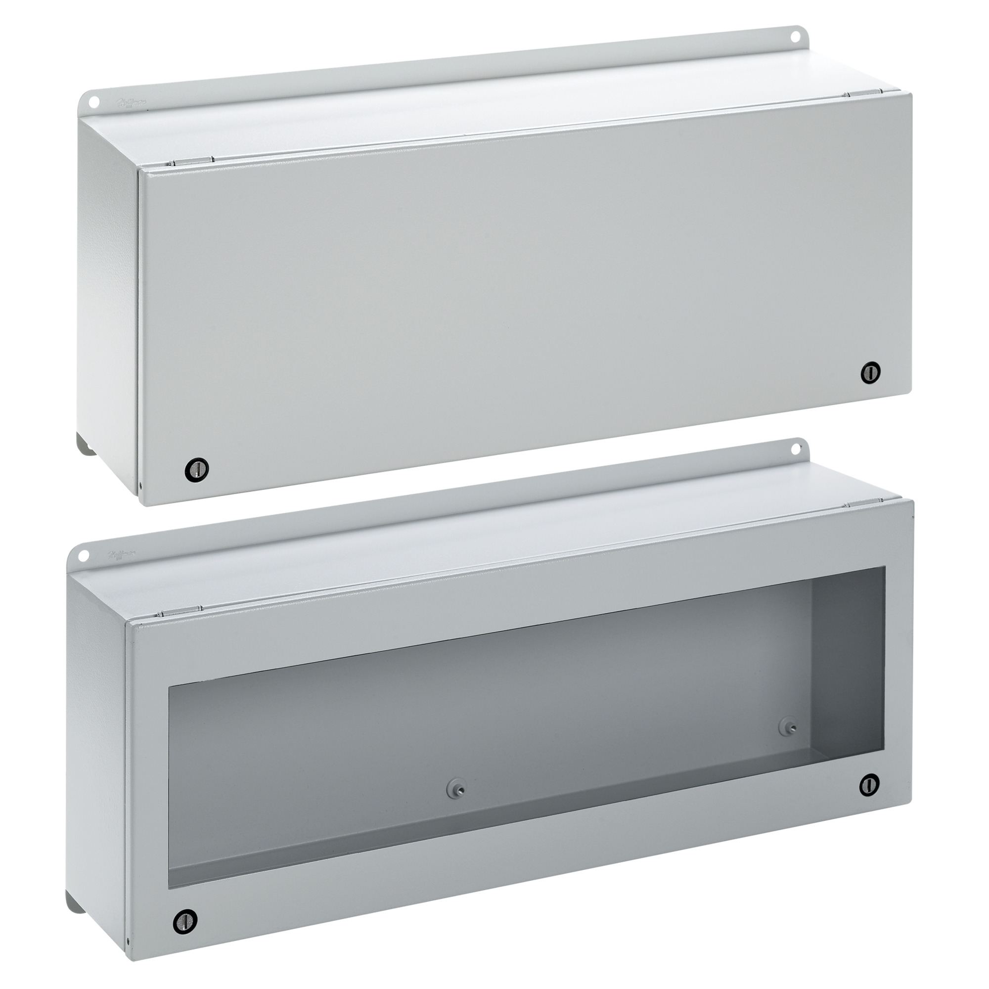 InLine Landscape Enclosure Window Type 4 12, 230x600x155mm, Light Gray, Mild Steel