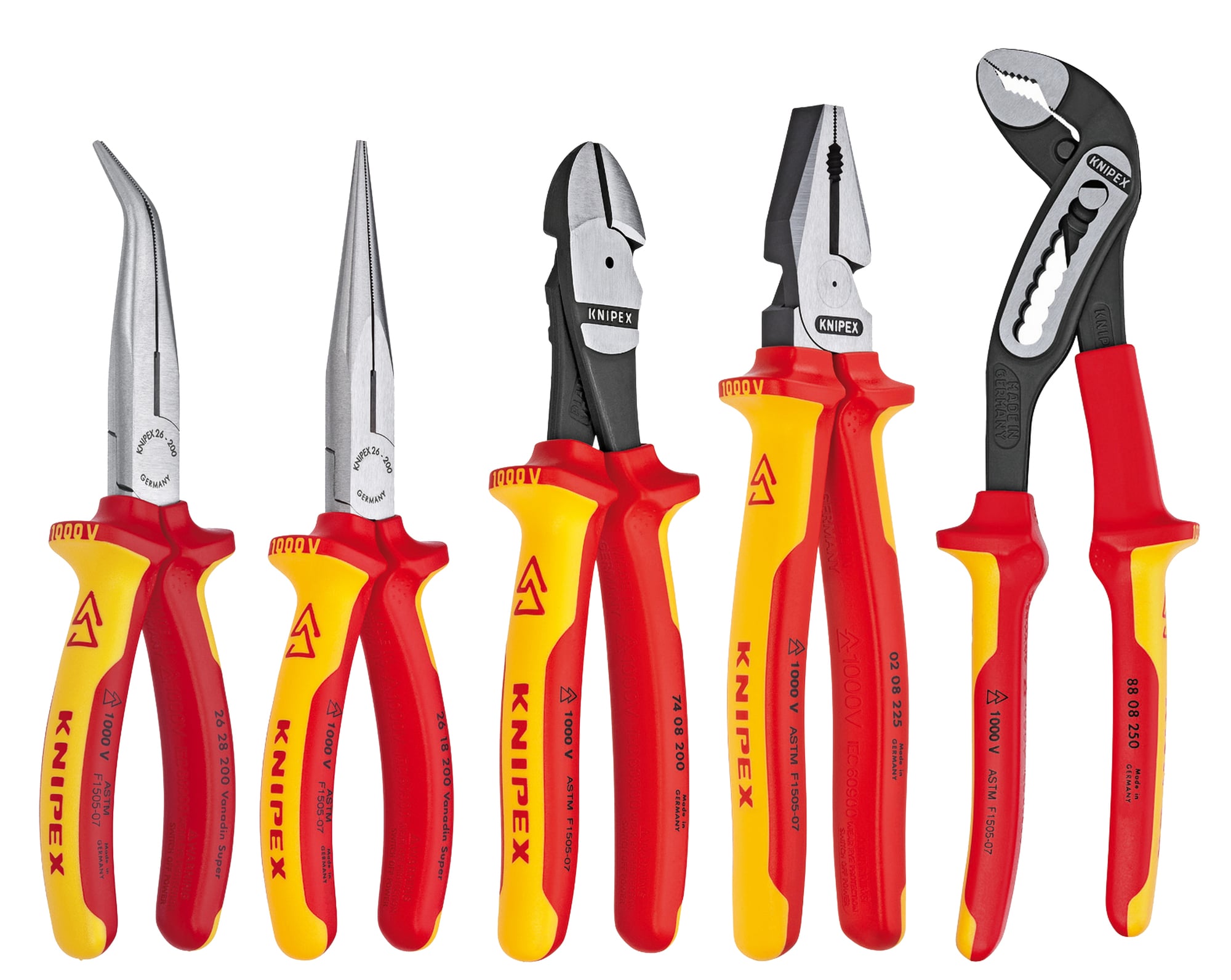 5 Pc 1000V Insulated Pliers Set