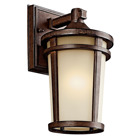 The Atwood(TM) 11in; 1 light outdoor wall light features a classic look with its Brown Stone finish and light umber mist glass. The Atwood wall light is perfect in several aesthetic environments, including rustic and lodge.