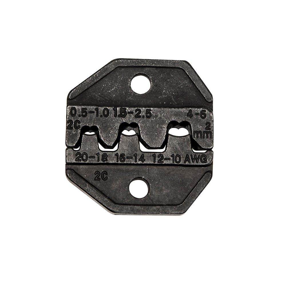 Crimper Die, Non-Ins, Open Barrel, AWG 10-20, Precise nest dimensions ensure accurate crimper terminations that meet or exceed common standards