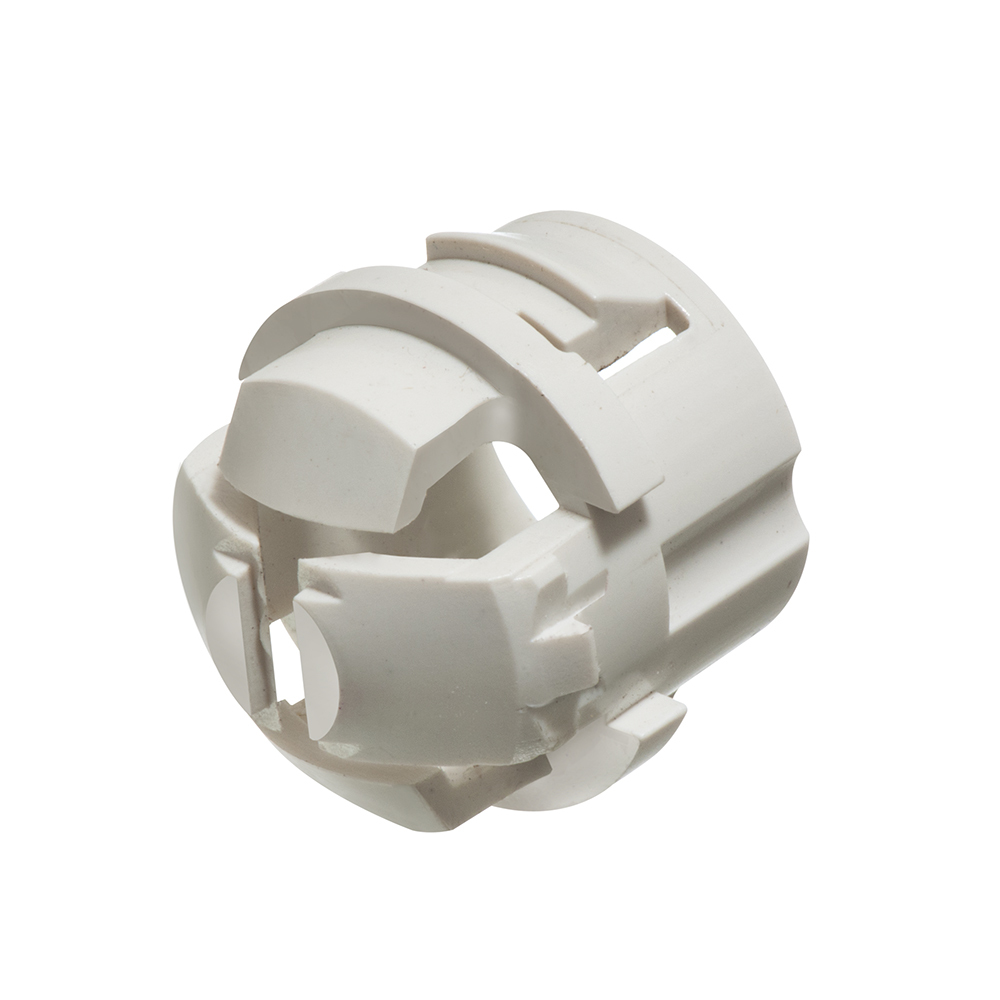 1/2" White Button Non-Metallic Push-In Connector for inside or outside the box. Better than our NM94 and the same low price.