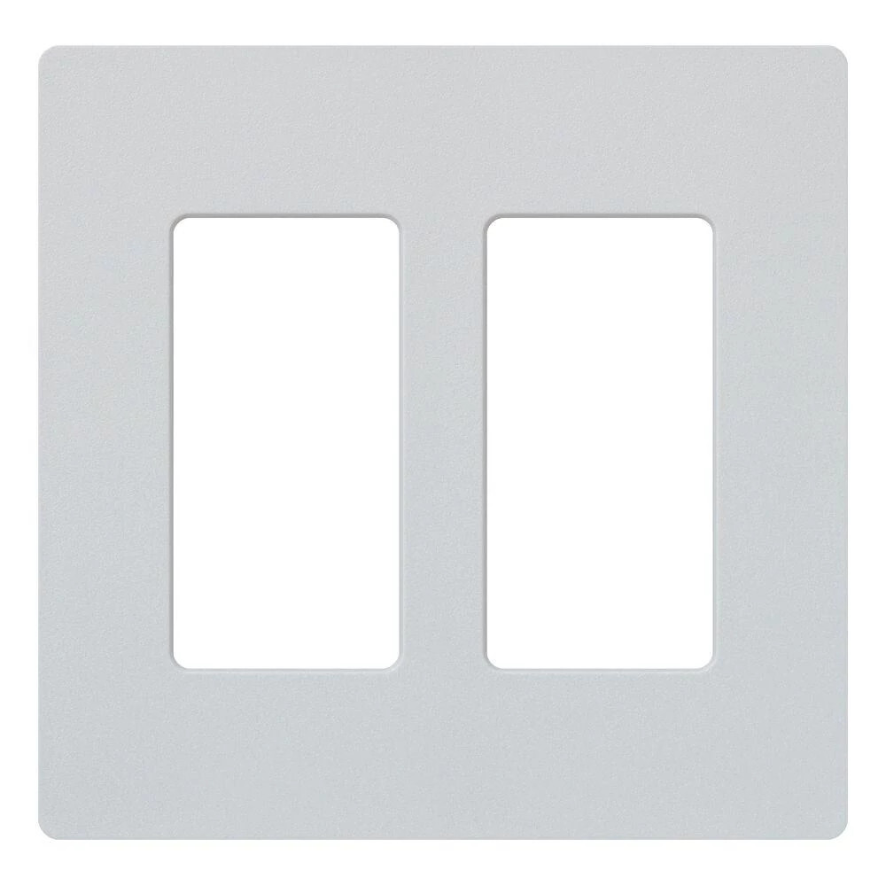 Claro Wallplate, Satin Finish, Two-gang in mist
