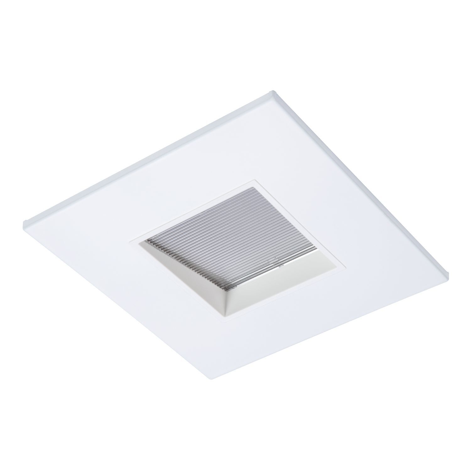 2" square lens wall wash pinhole, matte white flange, white lens frame