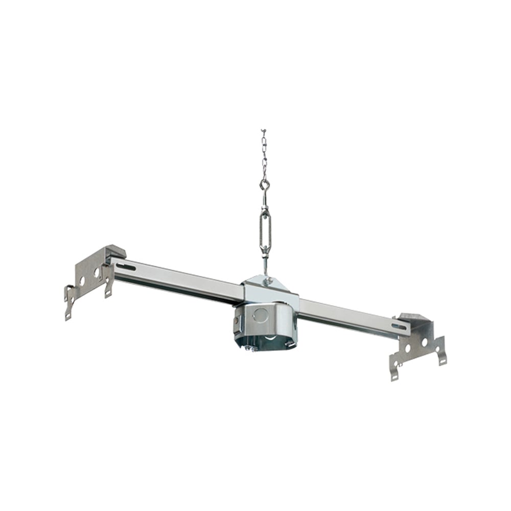 Steel fan and fixture box kit for suspended ceilings. 70lb fan and fixture rated. Comes preset for 24" grid. 2" box depth. 20.0 cu. in.