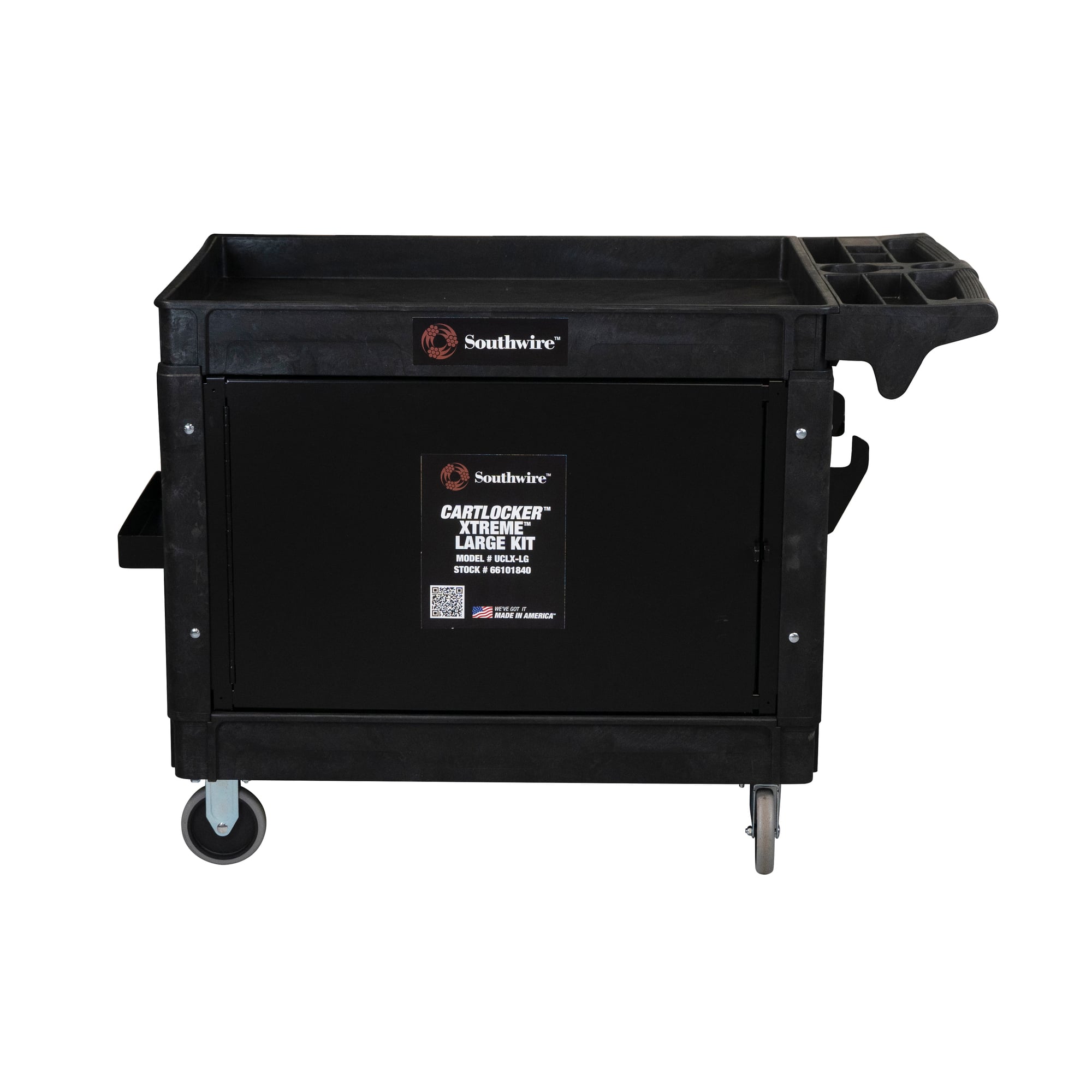 Make your Southwire Two Shelf Utility Cart a mobile lockable storage solution with Sumner's new CartLocker Kits. Specifically designed to fit and install to your Southwire utility cart in minutes and keep items safe, secure, and out of sight.