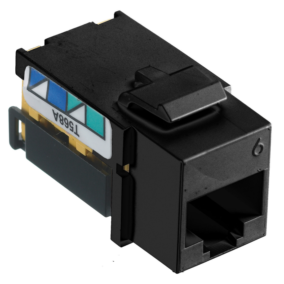 netSELECT? Category 6 modular jacks meet all TIA channel parameters and support applications up to 5GBASE-T. The innovative angled QuickLace? termination towers provide ample room for lacing, accelerating the termination.