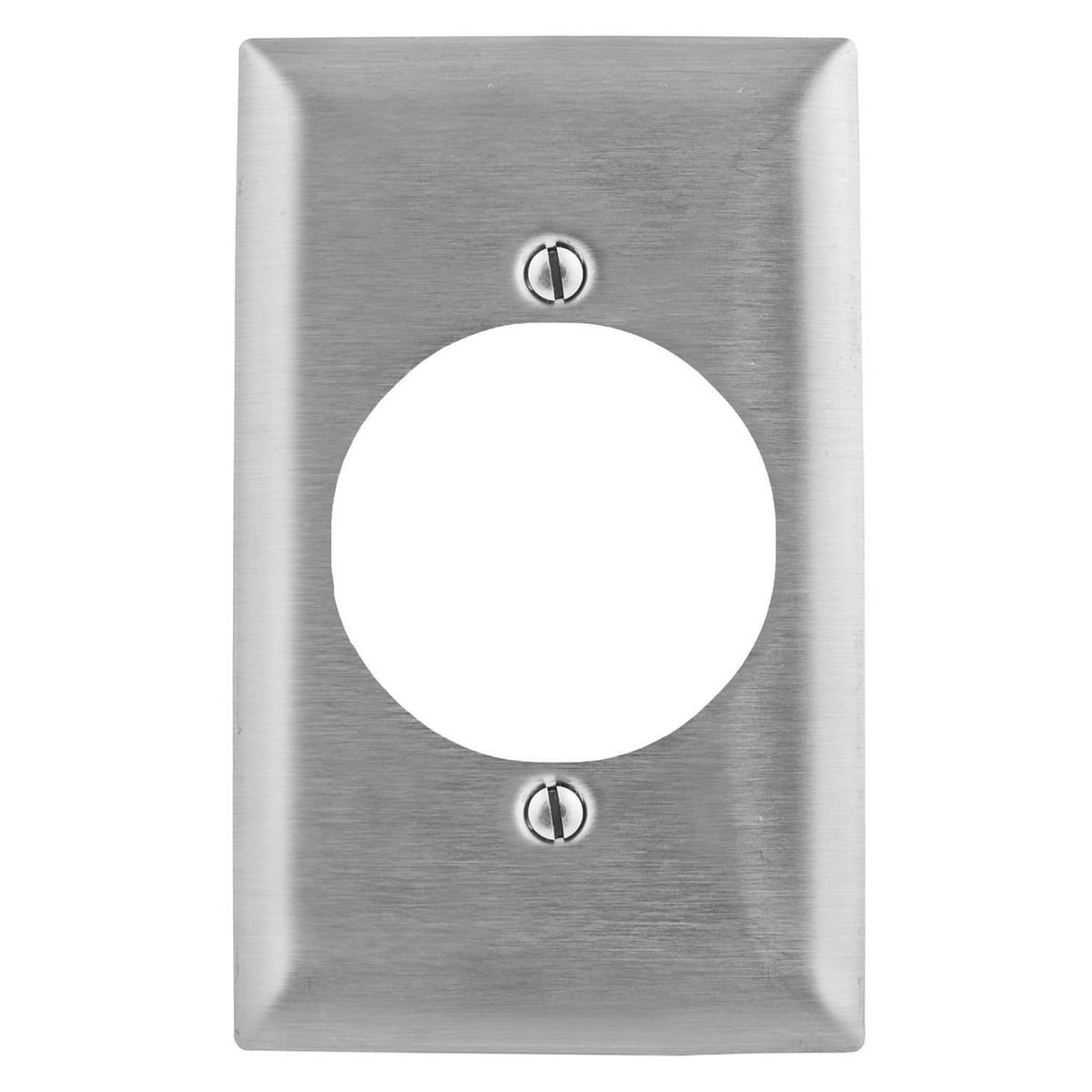 Wallplates and Boxes, Metallic Plates, 1- Gang, 1) 2.15" Opening, Standard Size, Stainless Steel.