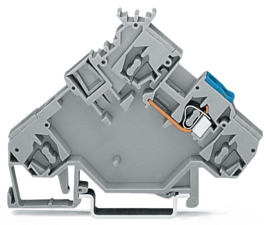 2-conductor actuator supply terminal block; with colored conductor entries; 2.5 mm; CAGE CLAMP; 2,50 mm; gray