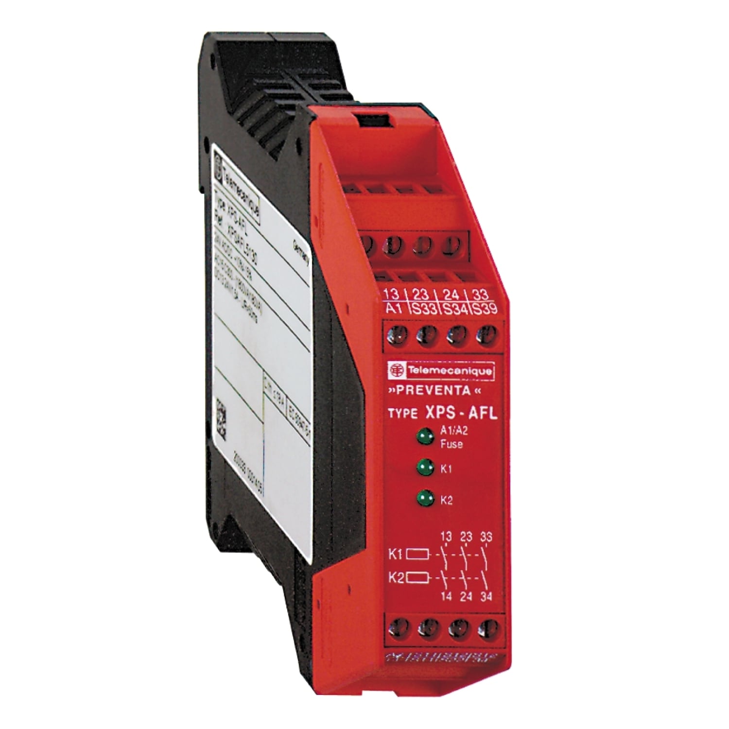 Preventa safety module XPSAF, emergency stop, 24VAC DC